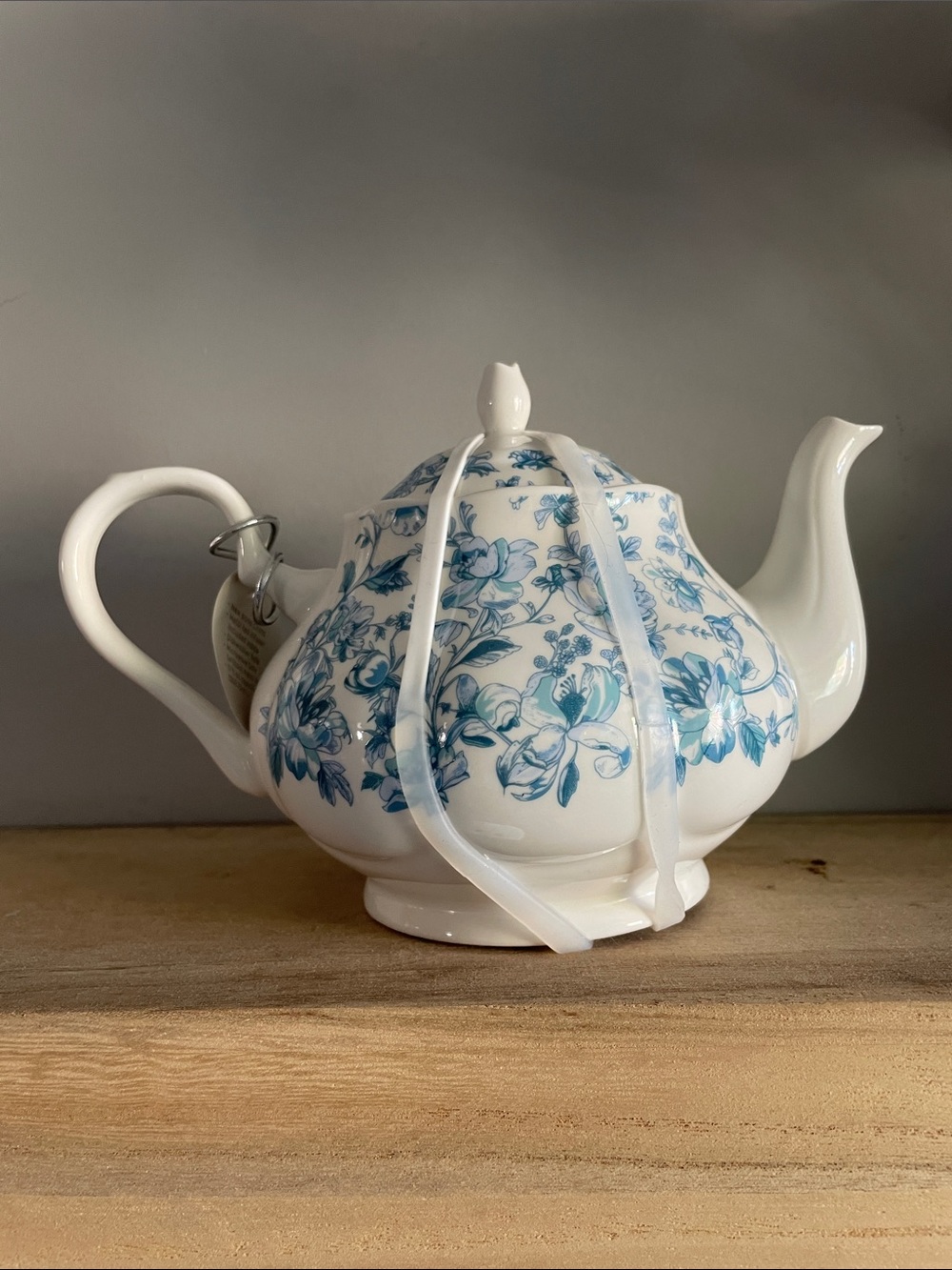 Crofton Floral Toile Teapot- Blue and White Aldi